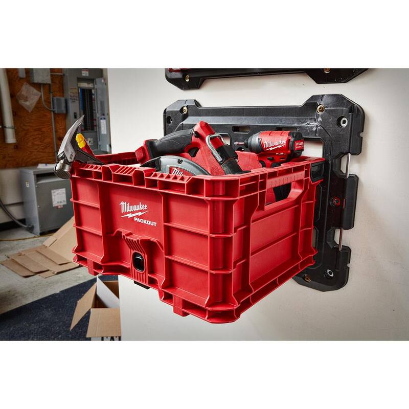 18.6 in. Tool Storage Crate Bin with Carrying Handles A97587