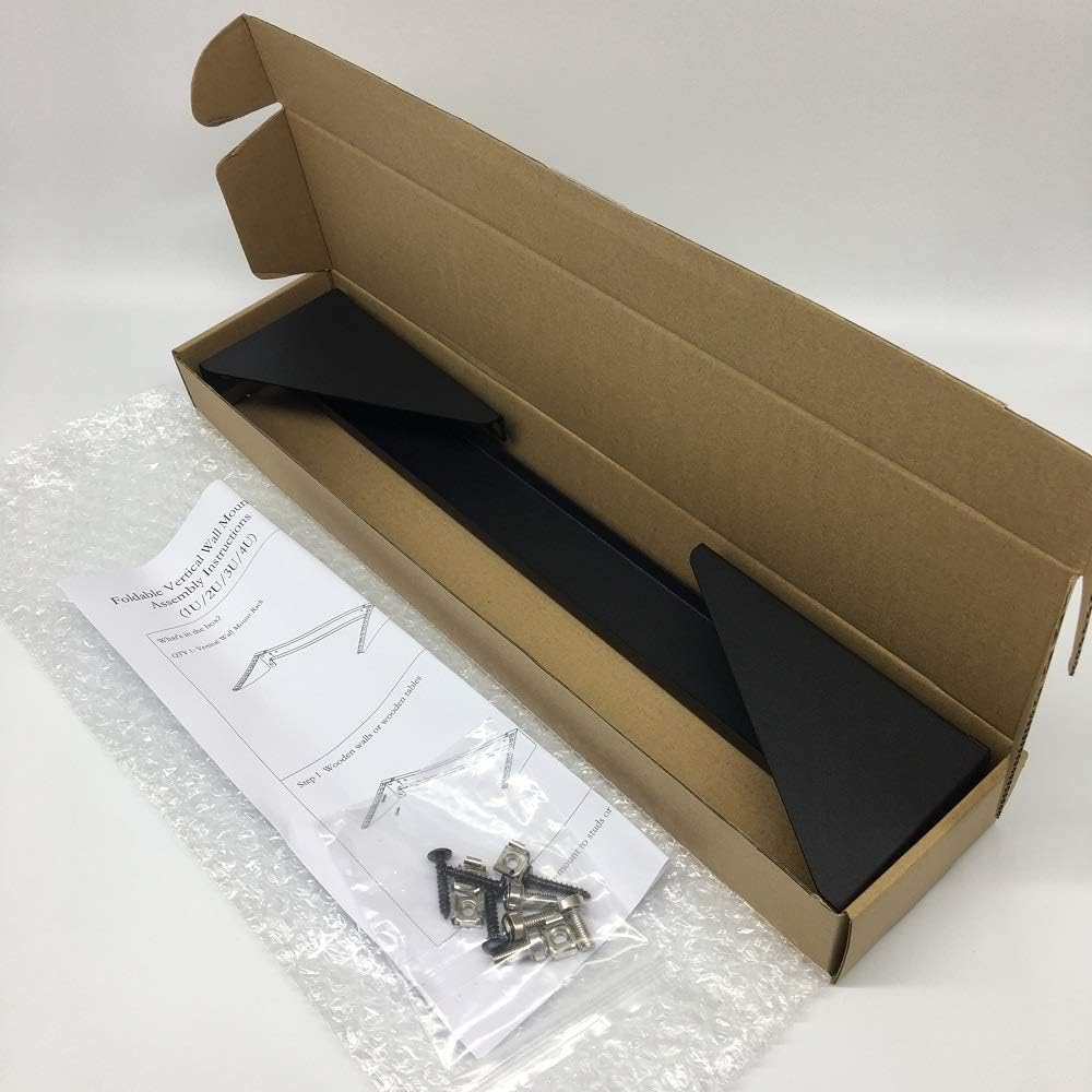 2U Light-Loading Foldable 19 Inches Cold Rolled Steel Vertical Wall Mount Rack L914