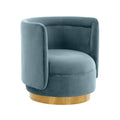 Bluestone Velvet Swivel Chair O696257