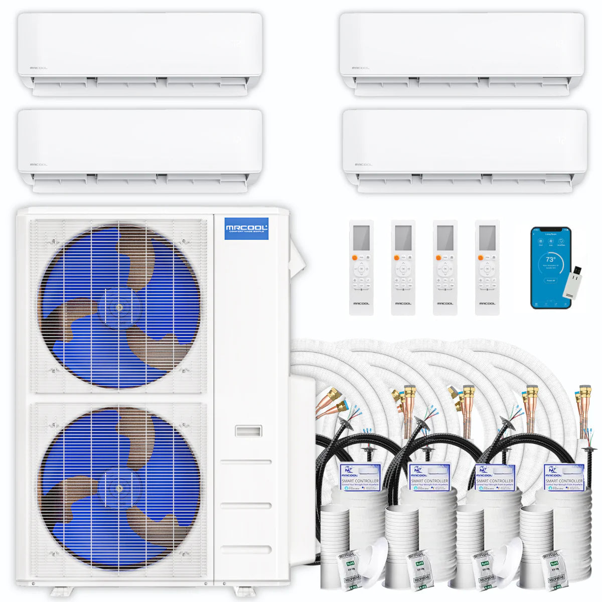 45,000 BTU 4 Zone Ductless Air Conditioner and Heat Pump Y39583