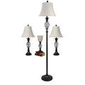4-Piece Lamp Set with White Shades P898