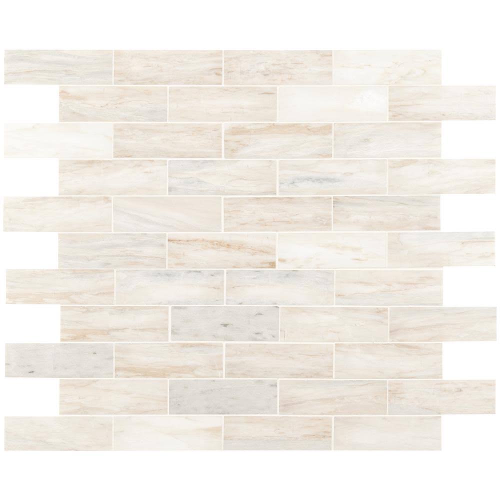 11.81 in x 11.81 in x 10mm Polished Marble Mosaic Tile S380