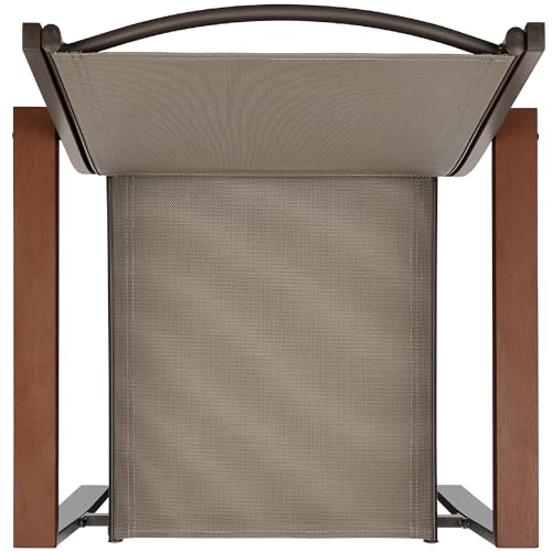 Set of 2 Stackable Outdoor Textilene Chairs with Armrests M948424