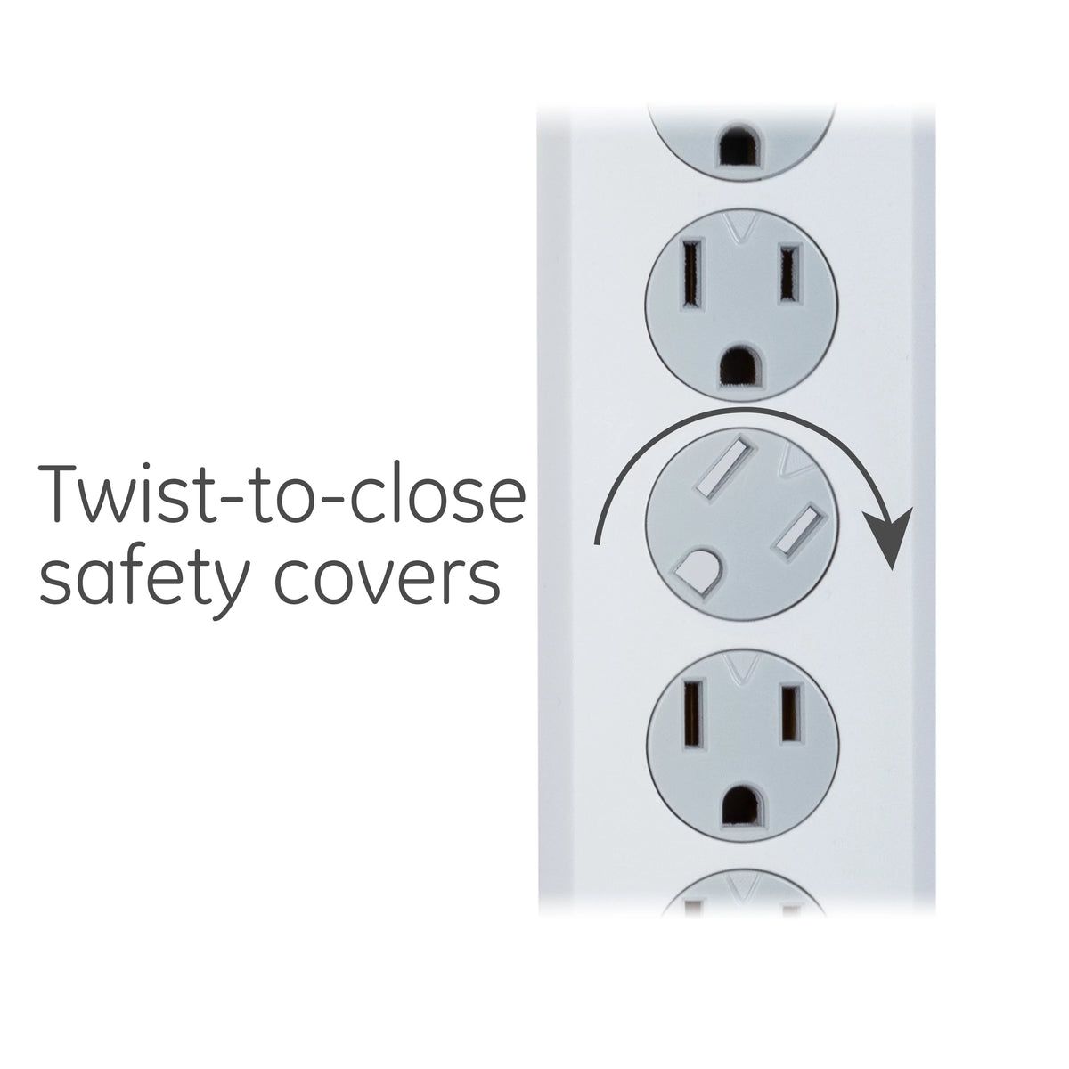 6-Outlet Surge Protector Power Strip White D137