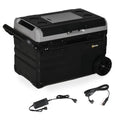 12 V 2 Zone 37 Quart Portable Compressor Electric Cooler with Wheels R8334