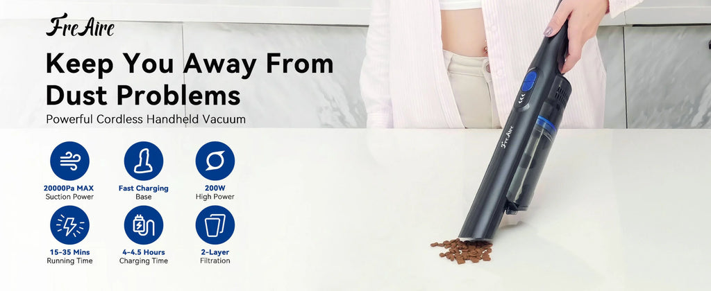 Handheld Vacuum Cordless, 20KPa, 35 Mins Runtime with Fast Charging Dock, One-Touch Empty H6115