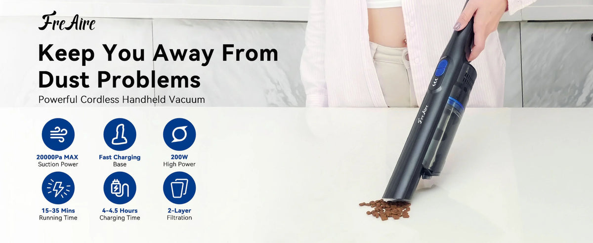 Handheld Vacuum Cordless, 20KPa, 35 Mins Runtime with Fast Charging Dock, One-Touch Empty H6115