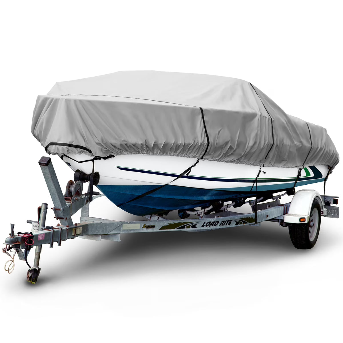 Waterproof Center Console V-Hull Boat Cover, 18'-20' Long, 106" Beam E60372