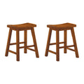 Oak Wood Dining Stools Set of 2 N936358