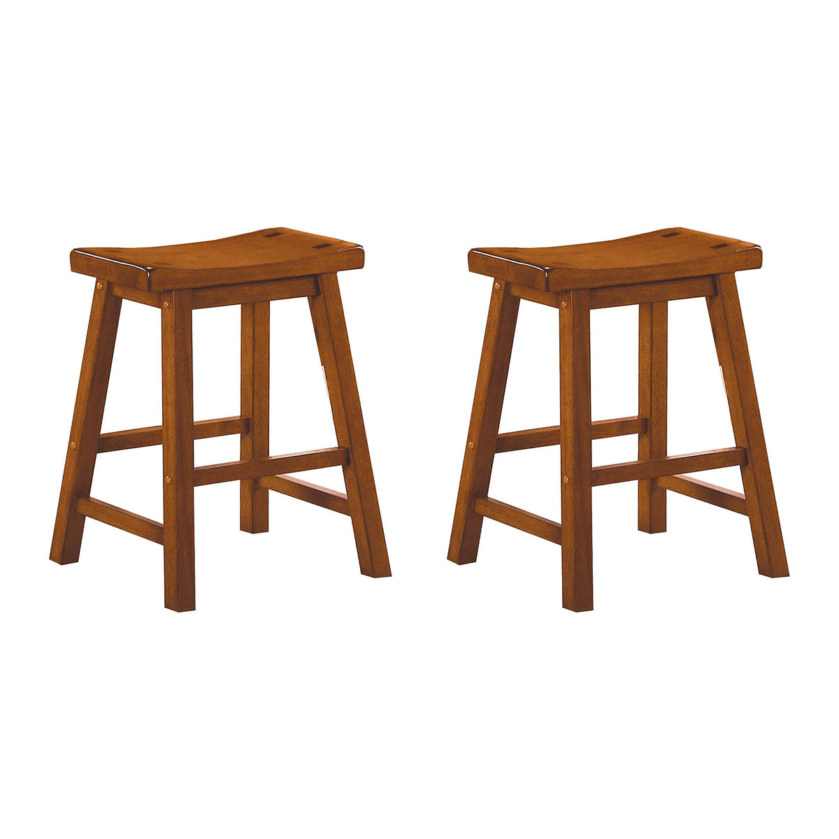 Oak Wood Dining Stools Set of 2 N936358
