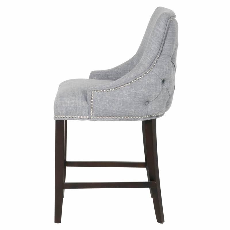 26x22 Counter Stool in Smoke Gray and Espresso Q366688