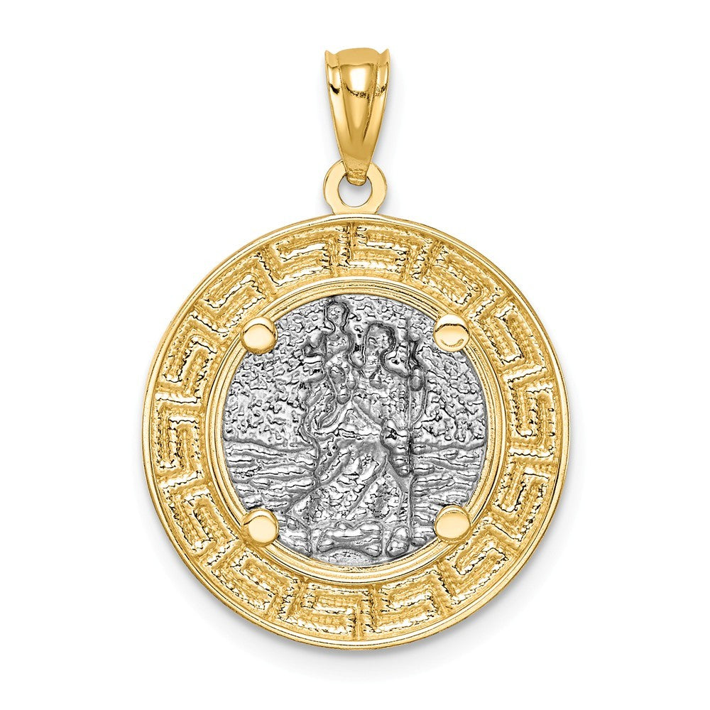 St. Christopher Medal Pendant Necklace 24.8x18mm Z8839