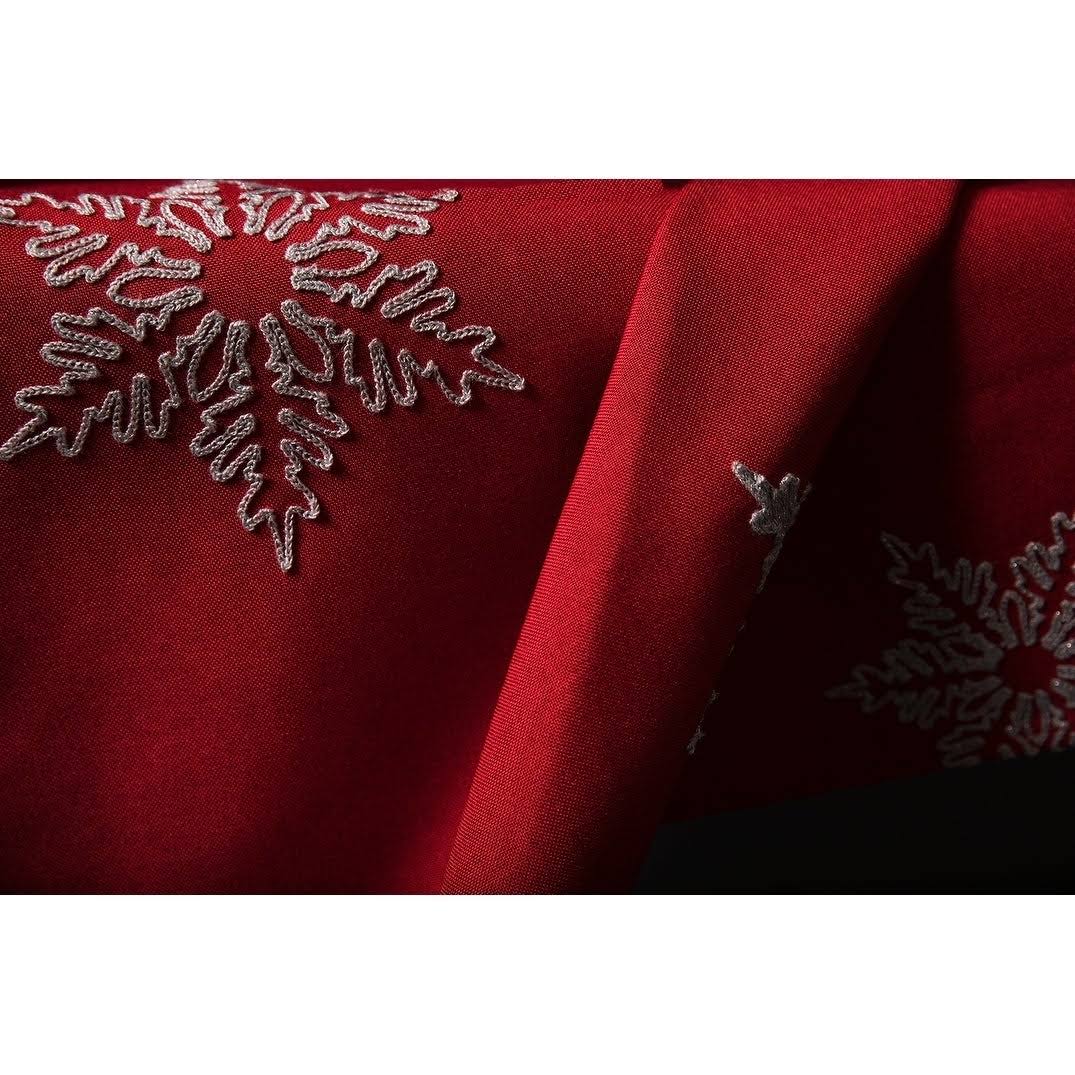 Red Square Christmas Tablecloth 60 by 60-Inch V246