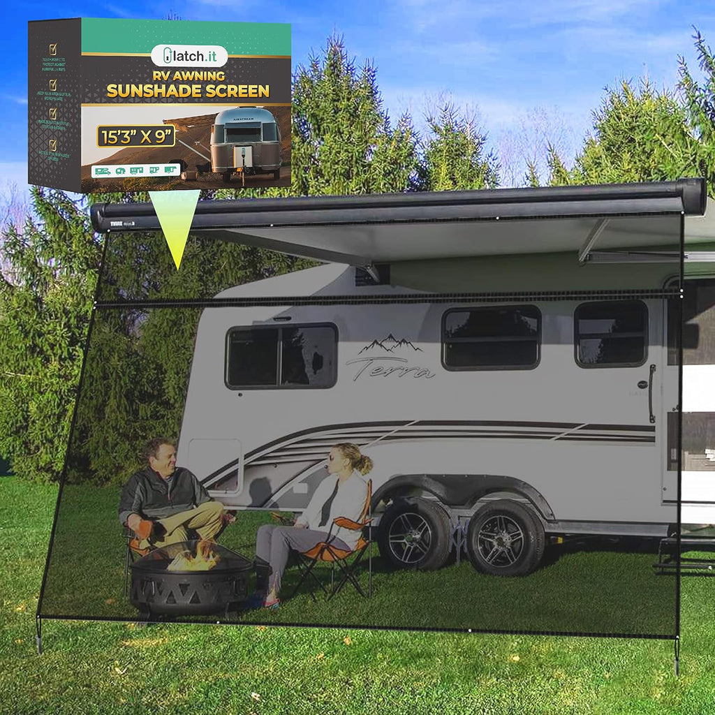 RV Awning Shade Screen 8x15.3’ with Zipper G3214
