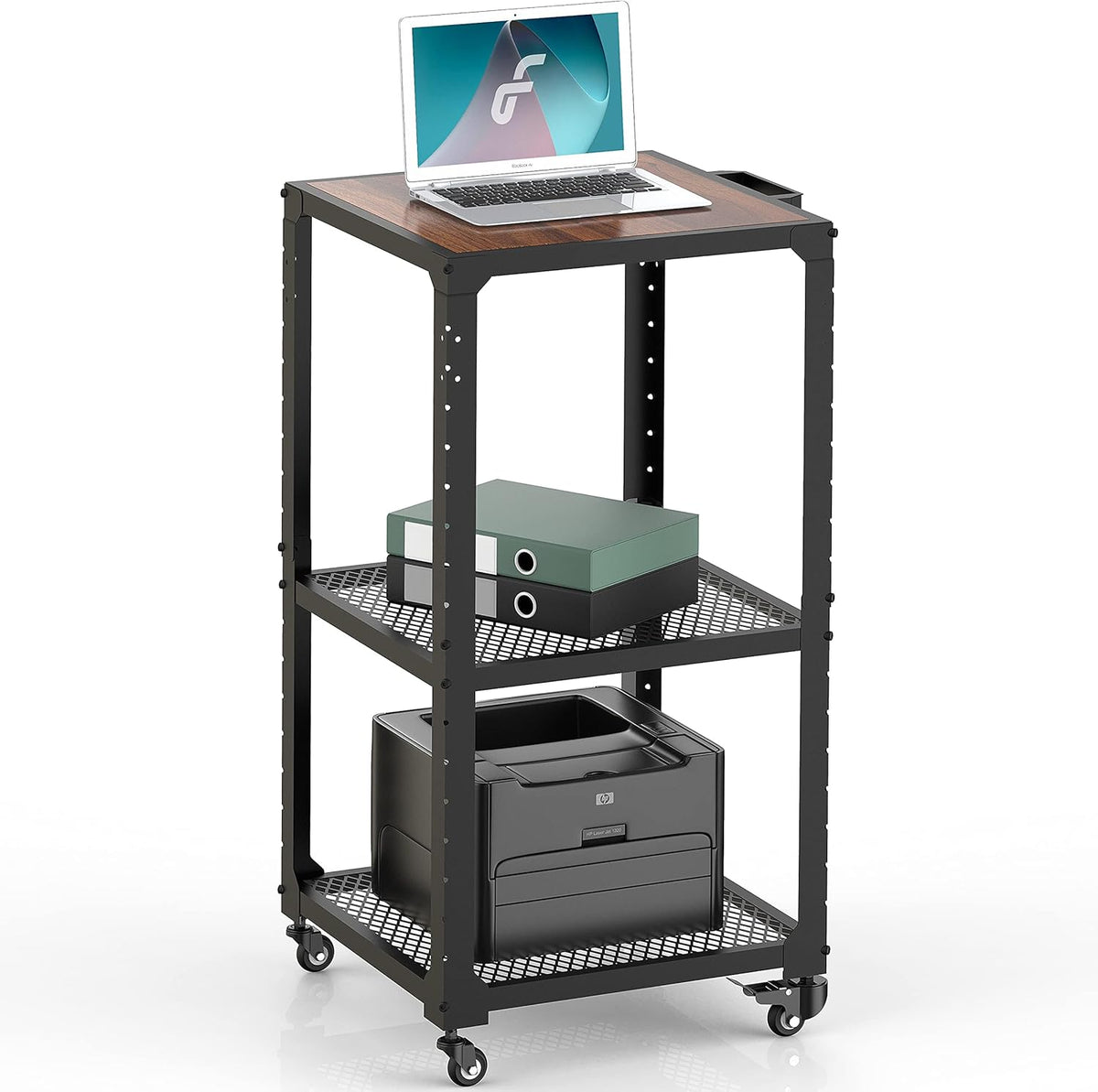 Metal Construction Rolling Storage Cart with Adjustable Shelves U218