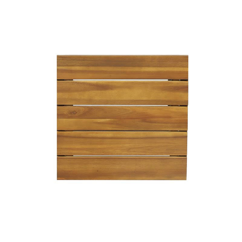 Acacia Wood Bar Stools Set of 2 Teak/Black Q9461