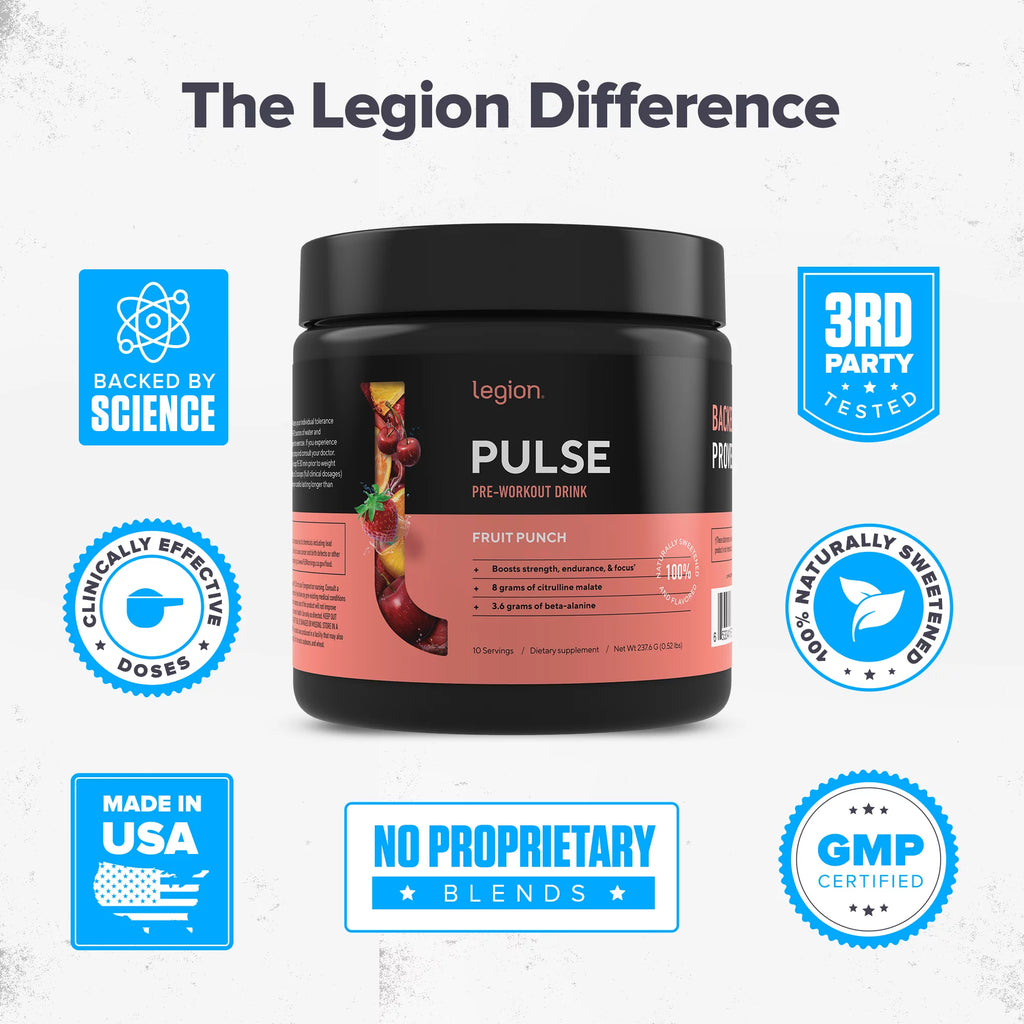 Natural Preworkout Energy Supplement with Caffeine, Fruit Punch, 10 Servings A922
