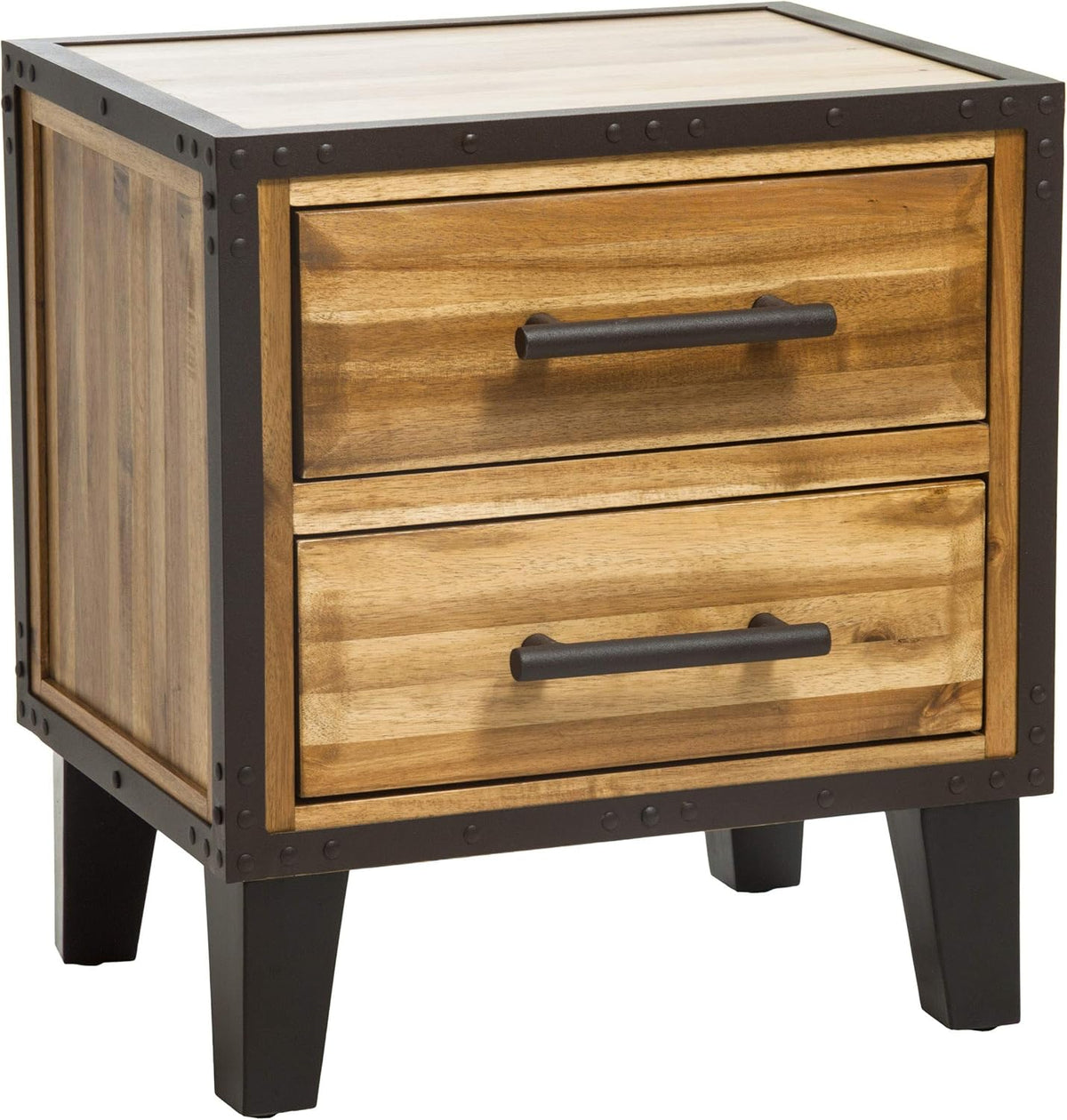 Natural Stain Acacia Wood One Drawer End Table W940