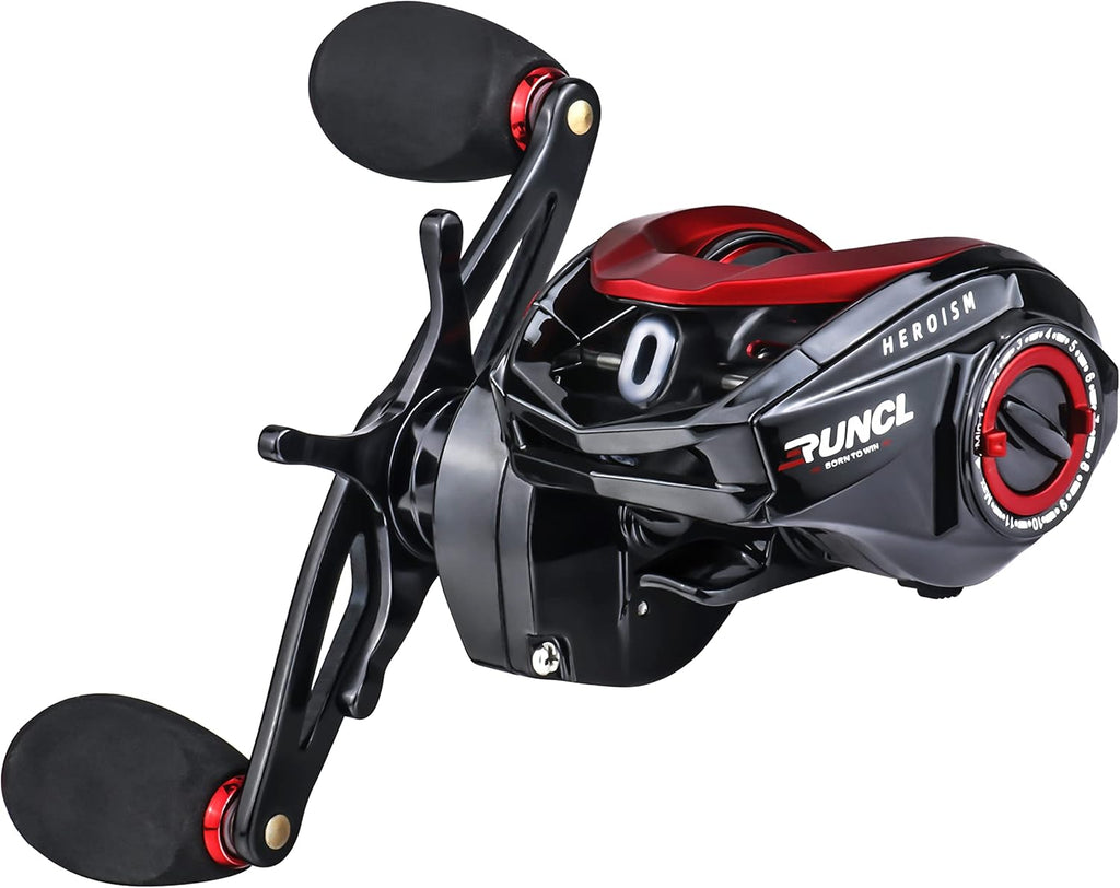 17.64LB Carbon Fiber Baitcasting Reels, 7.3:1 Gear Ratio, 7+1 BB, Pack of 2 W71989