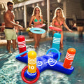 Pool Ring Toss Game with 4 Pcs Rings R38671