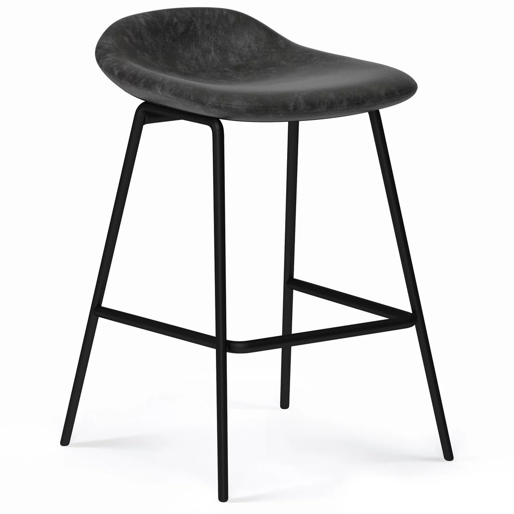 Charcoal Grey Faux Leather Height Stool R56702