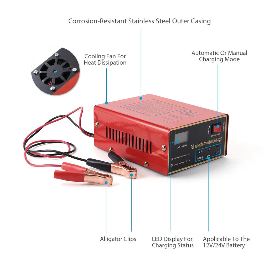12V/24V 10A 140W Battery Charger K92812