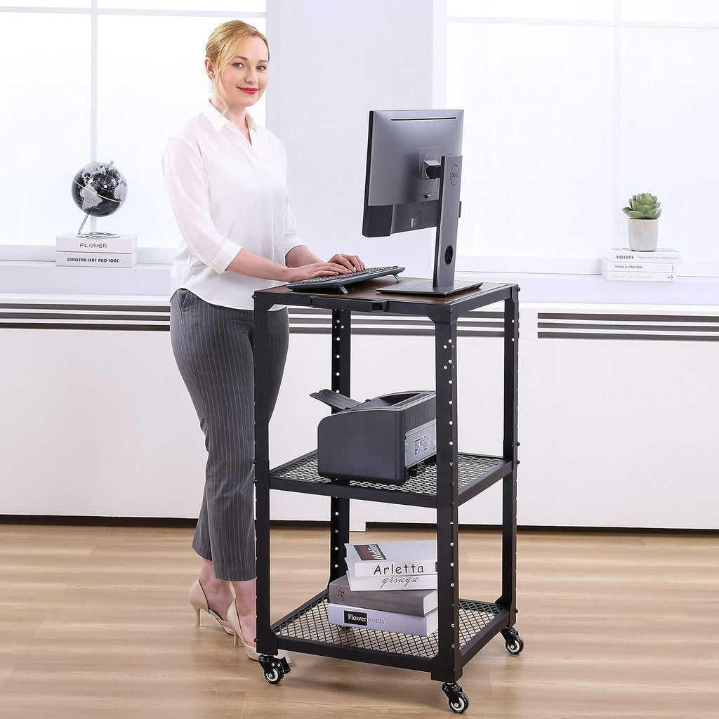 Metal Construction Rolling Storage Cart with Adjustable Shelves U218