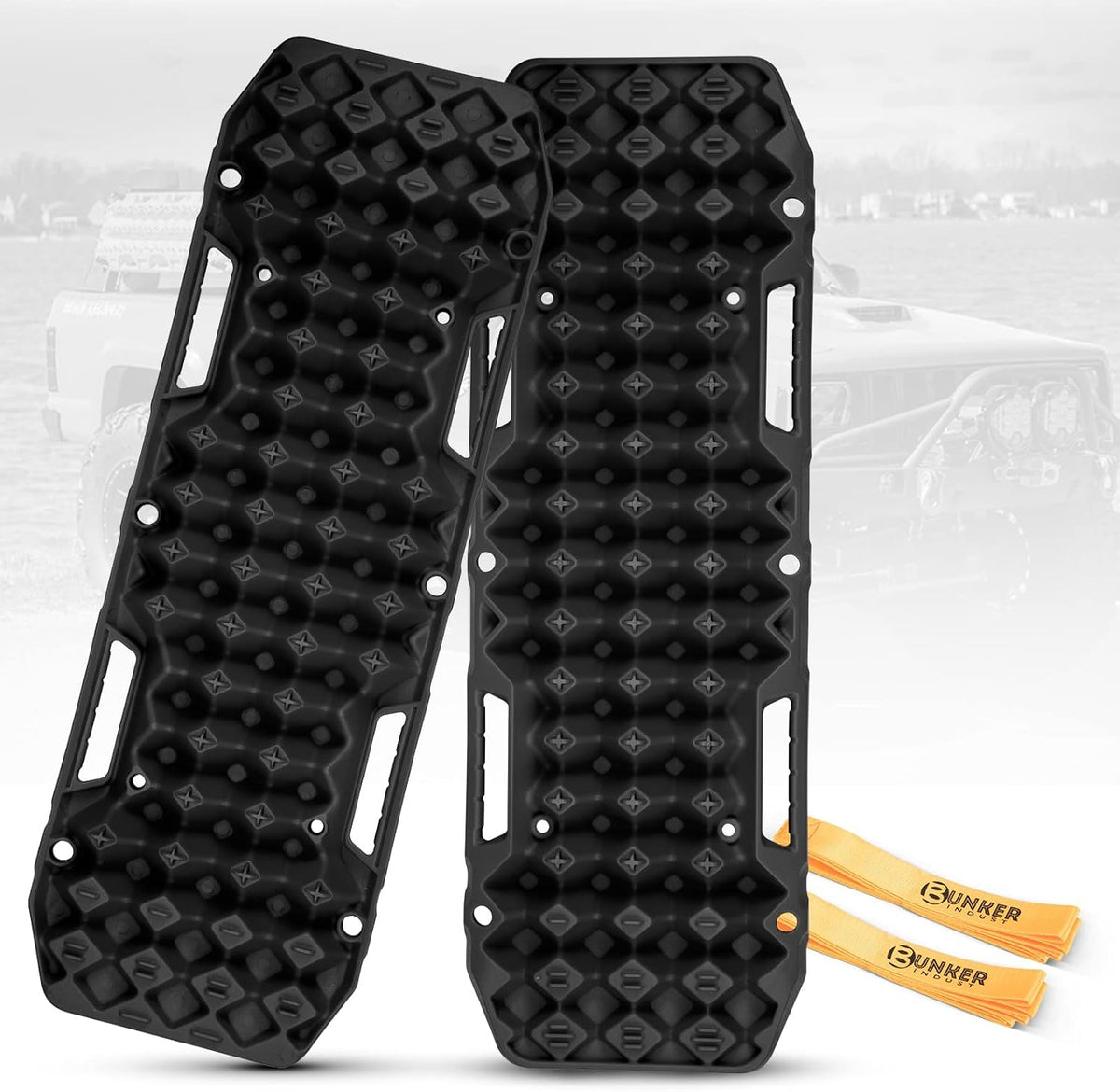 Black Off-Road Traction Boards Pair Recovery Tracks G79609