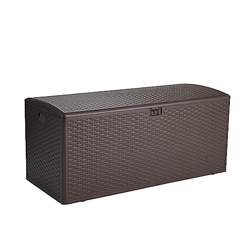 Brown 99 Gallon Deck Box with Lid R44396