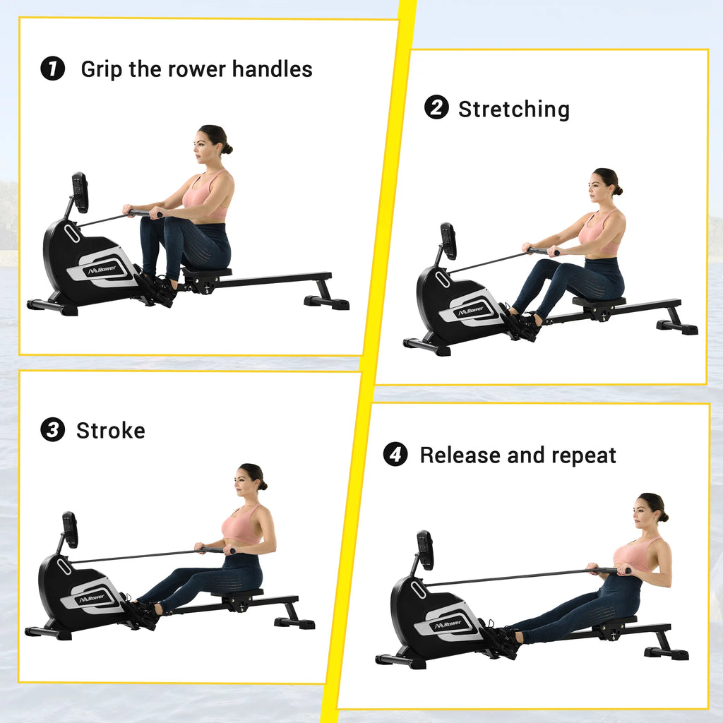 Folding Rowing Machine with 14 Levels of Resistance E301