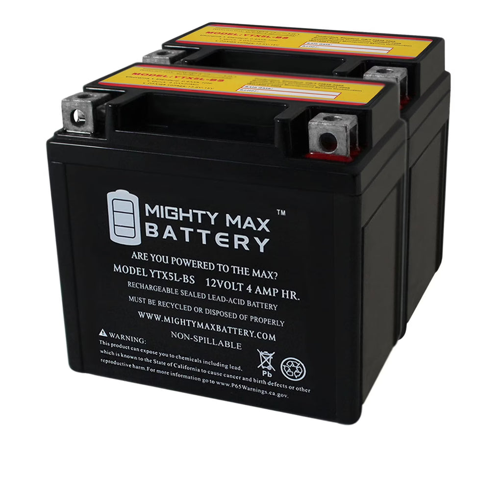 2 Pack Motorcycle Battery T2725