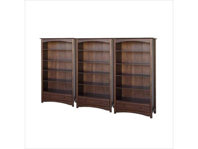 5 Shelf Wall Bookcase in Espresso M5785