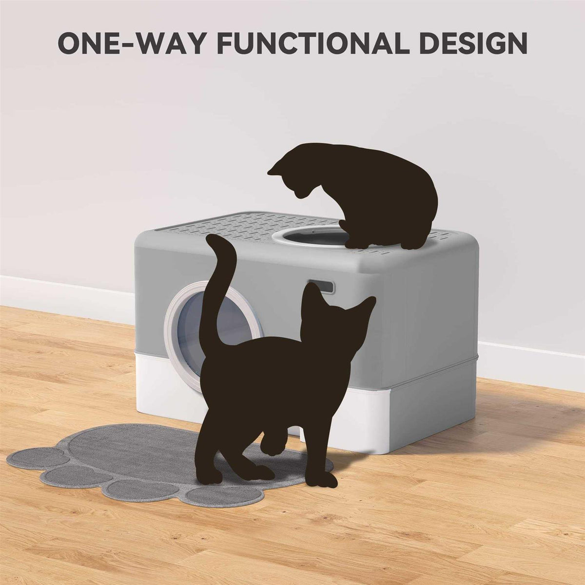 Large Enclosed Cat Litter Box with Lid Cover P968