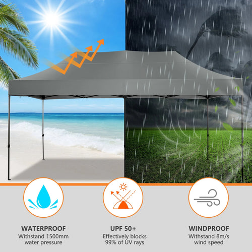 10x20 Heavy Duty Waterproof Canopy with Roller Bag J516
