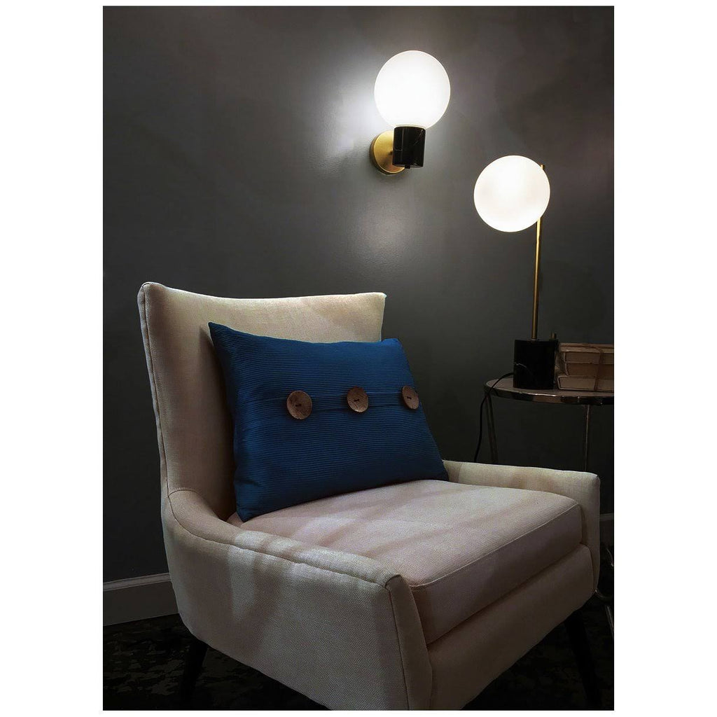 Semi-Flush Mount Satin Brass / Black 1 Light M367
