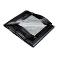 8 ft. x 10 ft. Silver and Black Weather-Resistant Tarp S40556