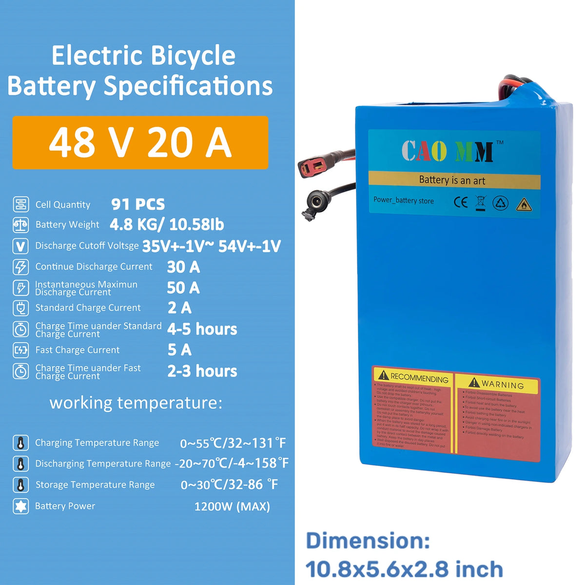 48V 8Ah Lithium Ebike Battery with Charger R959022