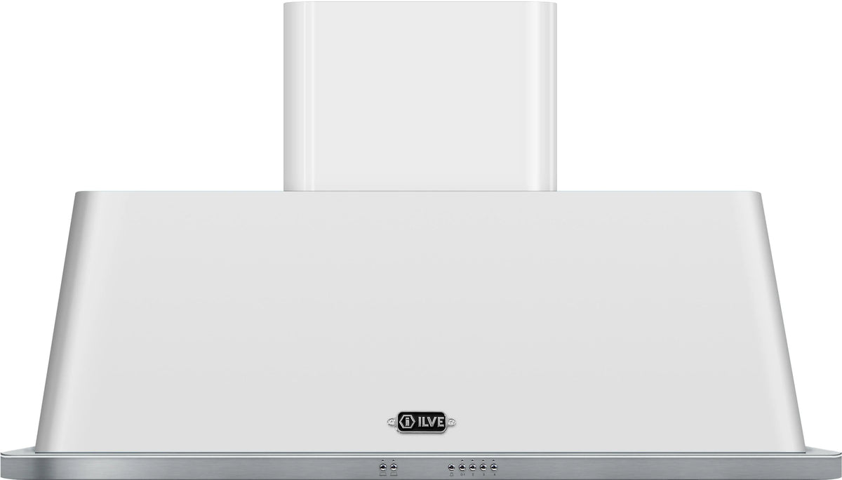 White Wall Mount Range Hood with 600 CFM Blower V9218