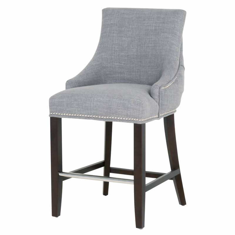26x22 Counter Stool in Smoke Gray and Espresso Q366688
