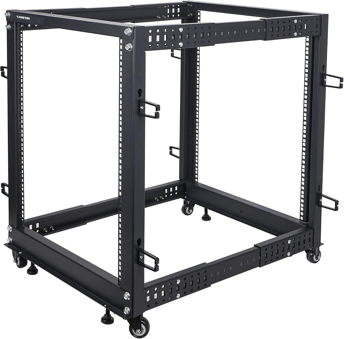 15U Wall-Mount Open Frame Server and Network Equipment Rack with Adjustable Depth 12"-20" L713