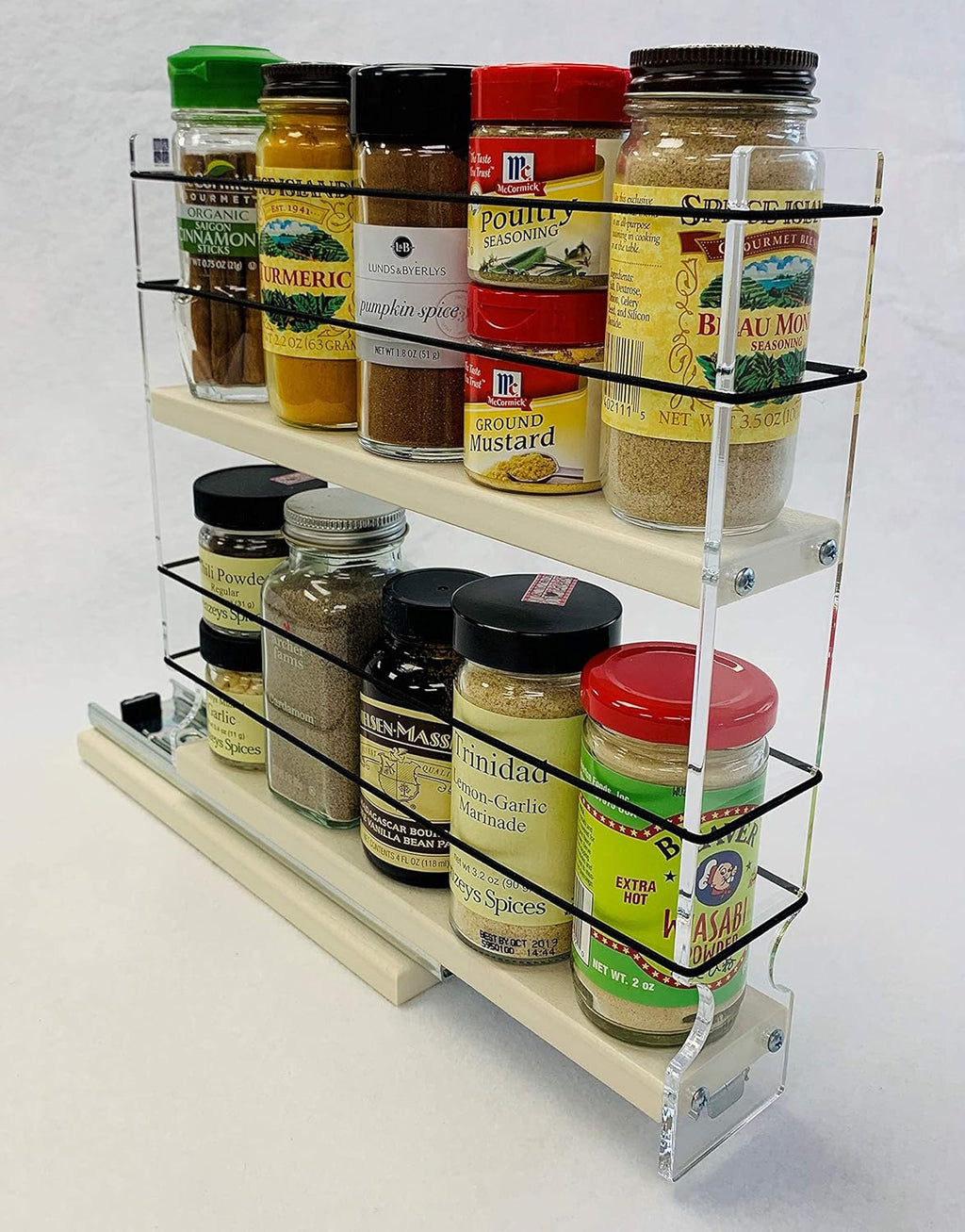 Spice Rack Narrow Space 10 Capacity Drawer Access W873