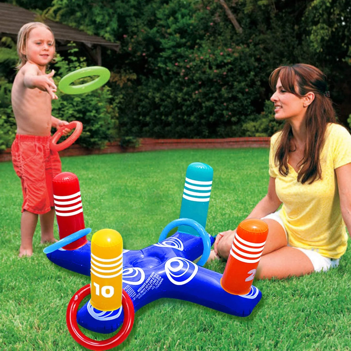 Pool Ring Toss Game with 4 Pcs Rings R38671