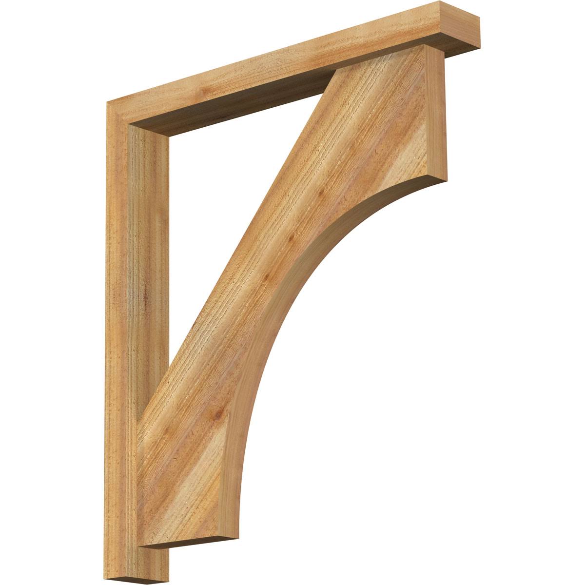 Rough Sawn Bracket with Offset Brace, Western Red Cedar V395635