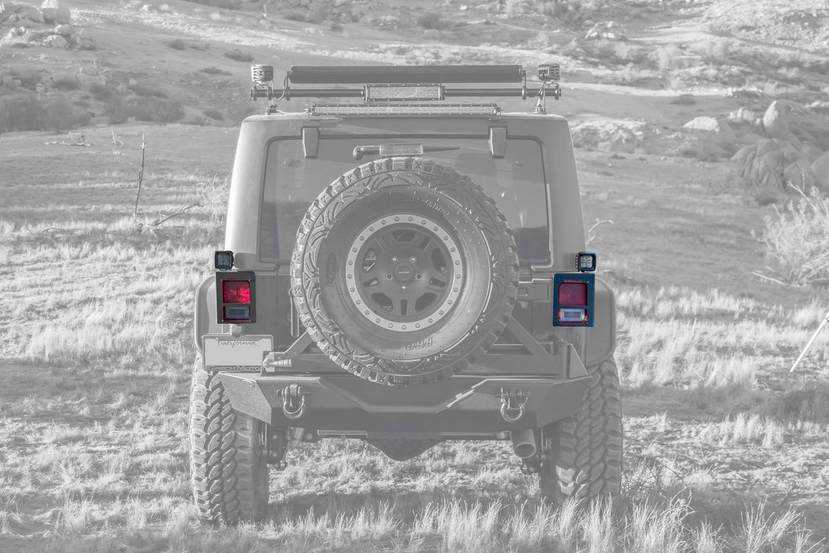 Black Tail Light Protectors with LED Mount B839