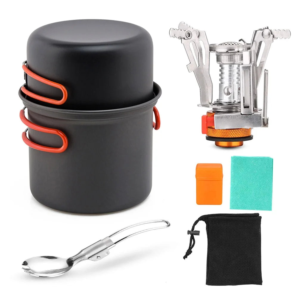 Camping Cookware Set with Cooking Pots T4257
