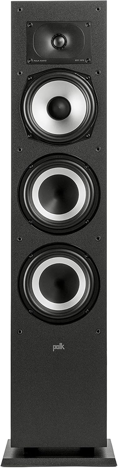 Midnight Black Tower Speaker with 1 Tweeter and 6.5 Woofer O9889