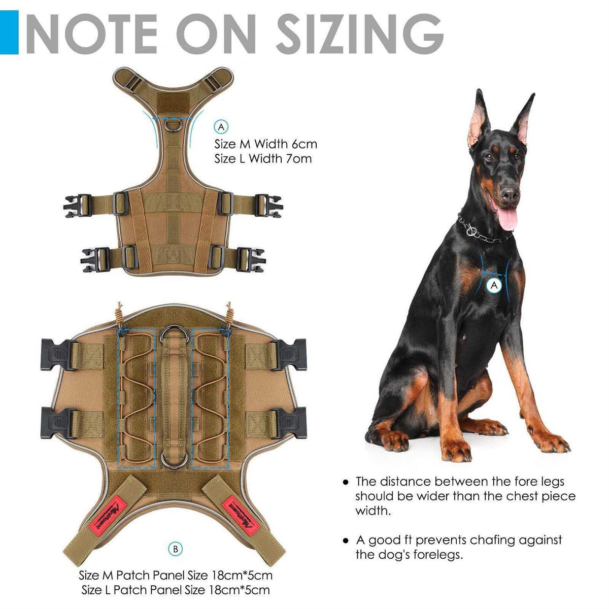 Tactical Dog Harness Reflective No Pull with Handle N265889