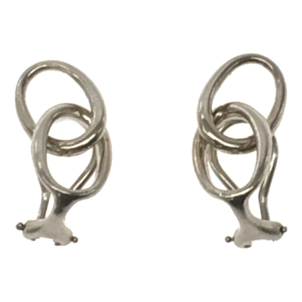 Vintage Silver Double Loop Earrings B672189