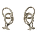 Vintage Silver Double Loop Earrings B672189