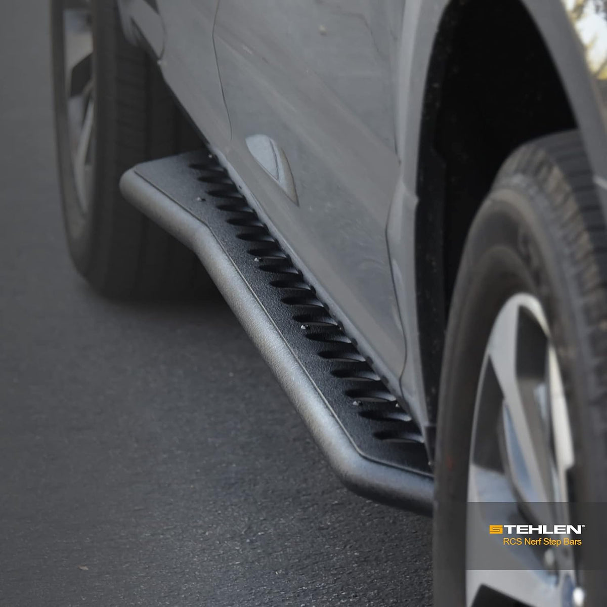 Textured Black Rock Slider Side Step Rail Nerf Bars for Ram 1500 Crew Cab X502